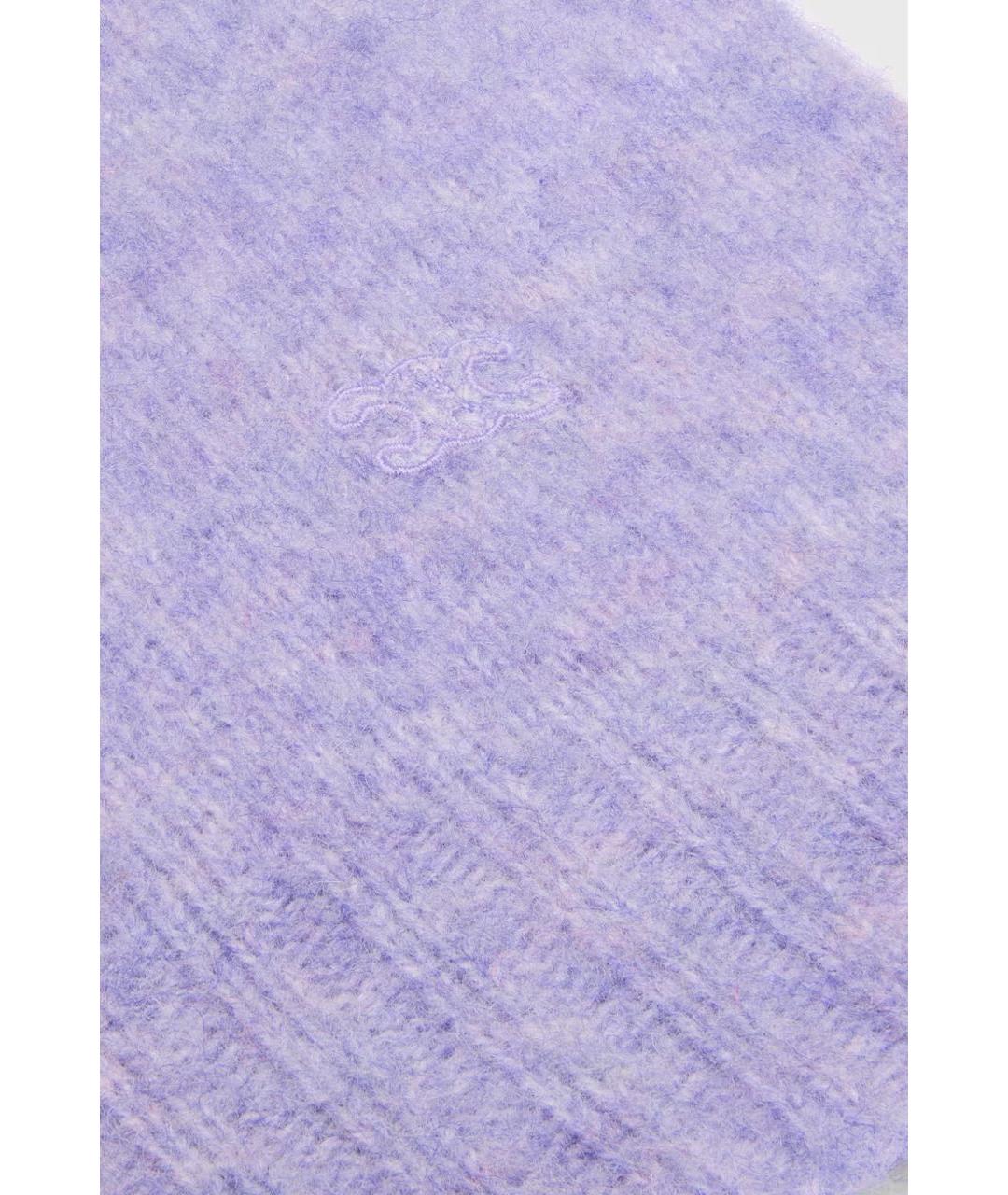 CELINE Фиолетовый шерстяной джемпер / свитер, фото 4