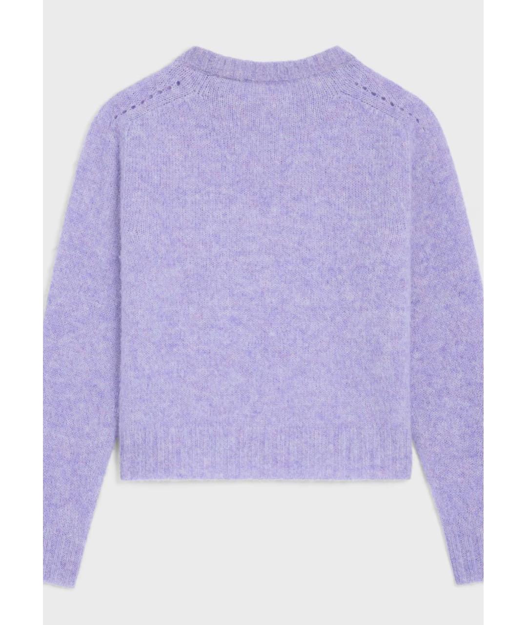 CELINE Фиолетовый шерстяной джемпер / свитер, фото 2