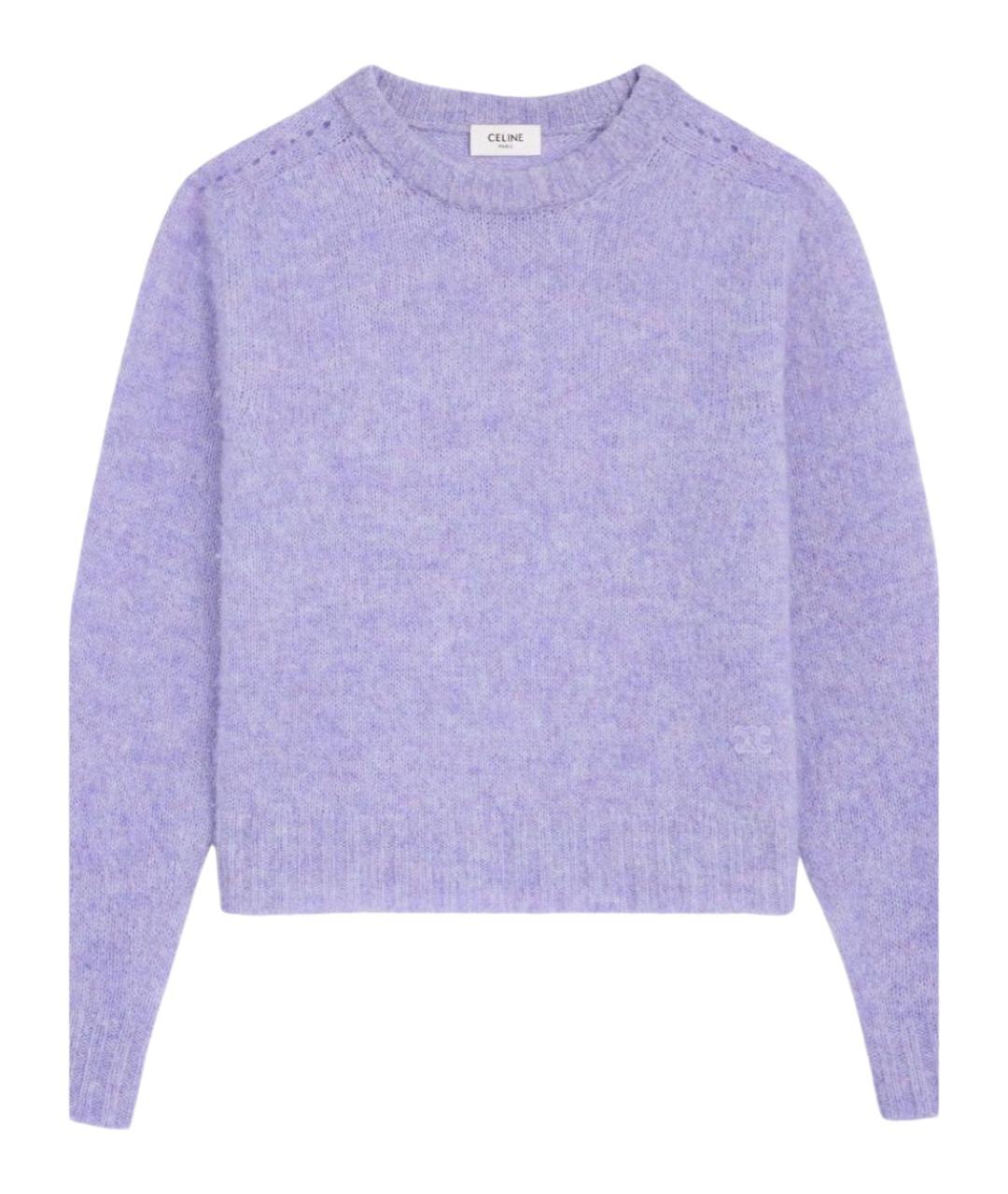CELINE Фиолетовый шерстяной джемпер / свитер, фото 1