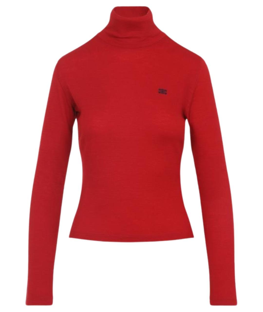 CELINE Красная шерстяная водолазка, фото 1