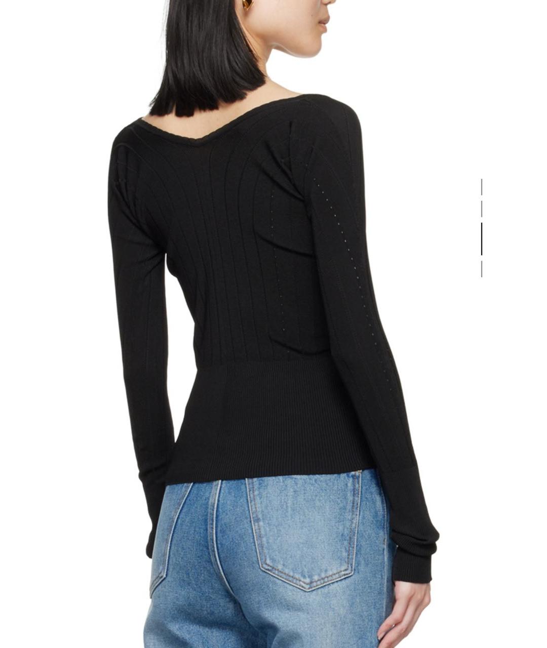 JACQUEMUS Черный хлопковый джемпер / свитер, фото 3