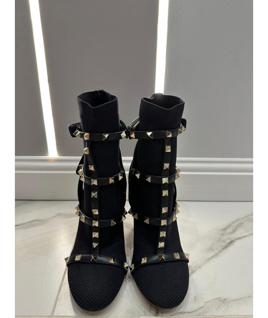 VALENTINO Черные кожаные ботильоны, фото 3