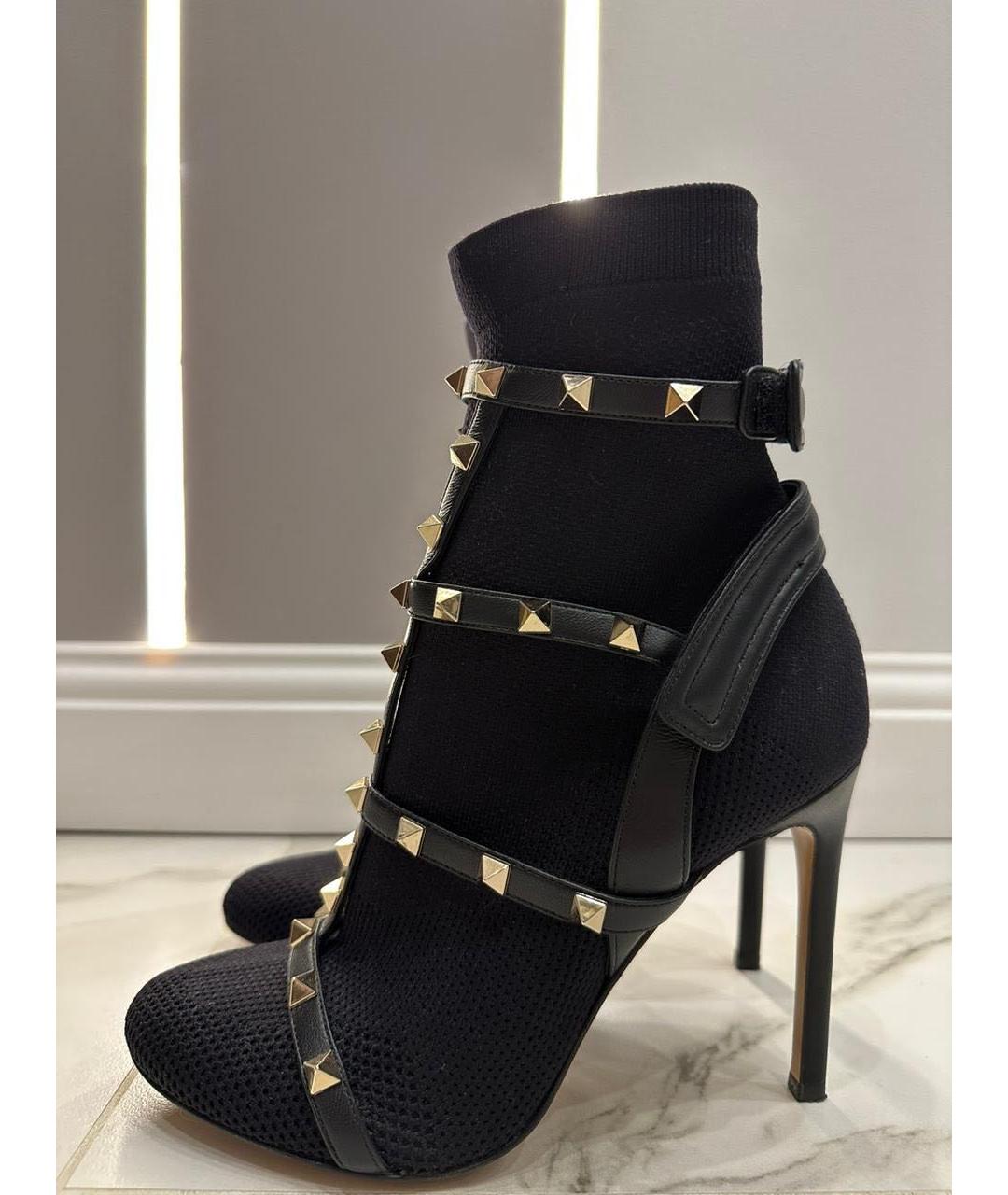 VALENTINO Черные кожаные ботильоны, фото 2