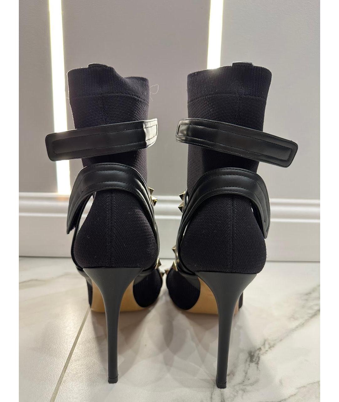 VALENTINO Черные кожаные ботильоны, фото 4