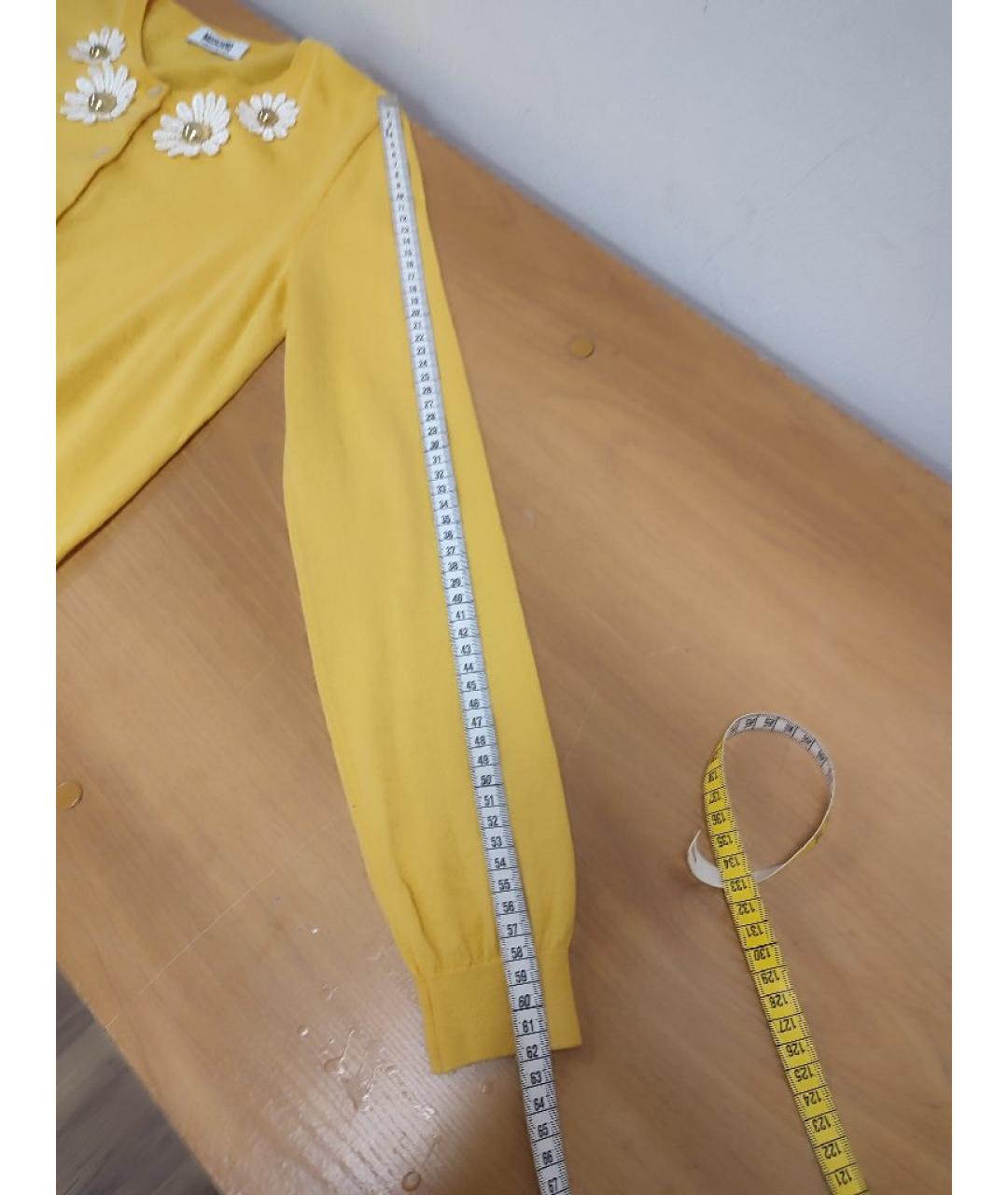 MOSCHINO Желтый шерстяной кардиган, фото 6