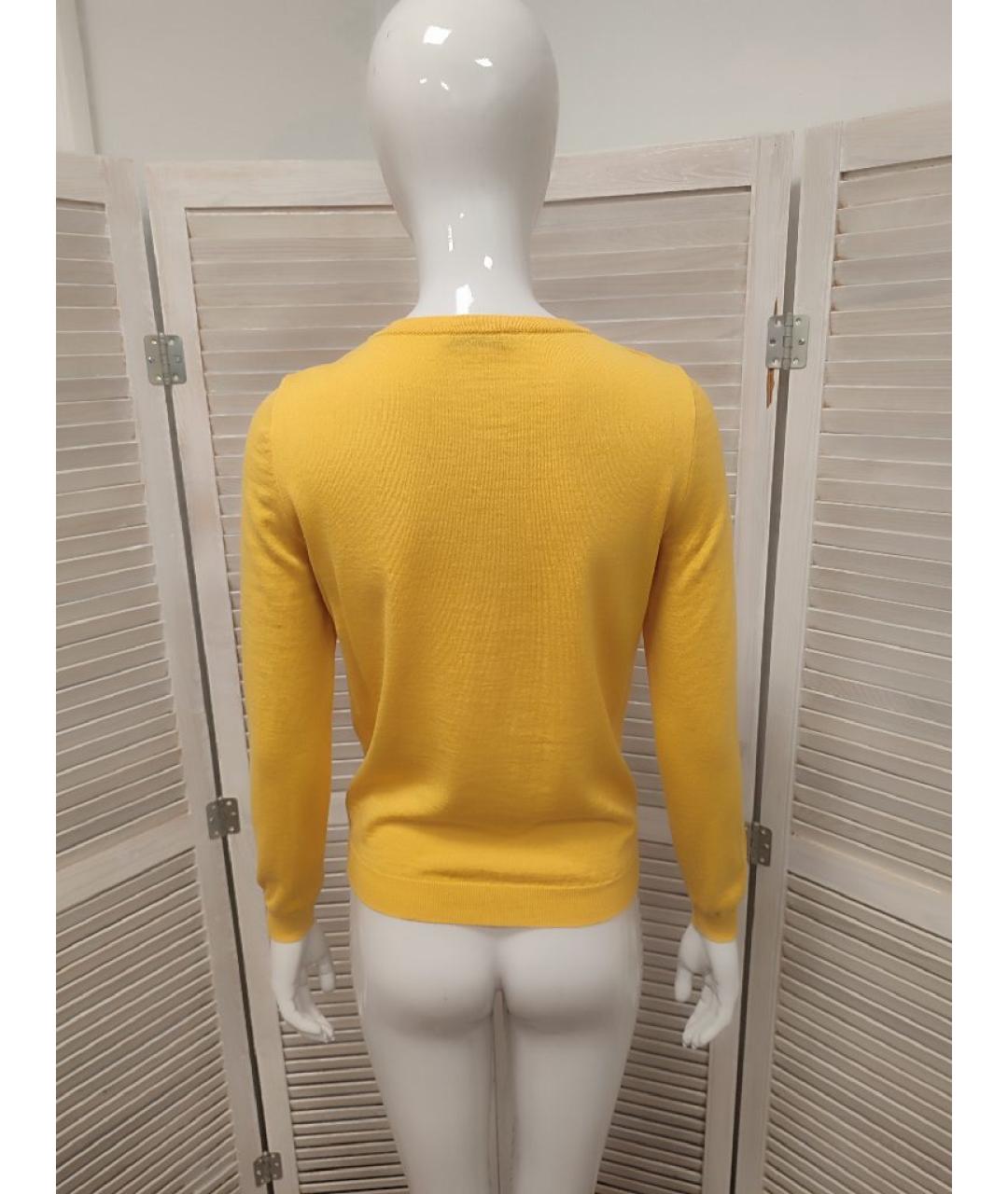 MOSCHINO Желтый шерстяной кардиган, фото 2
