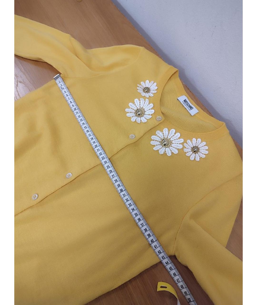MOSCHINO Желтый шерстяной кардиган, фото 8