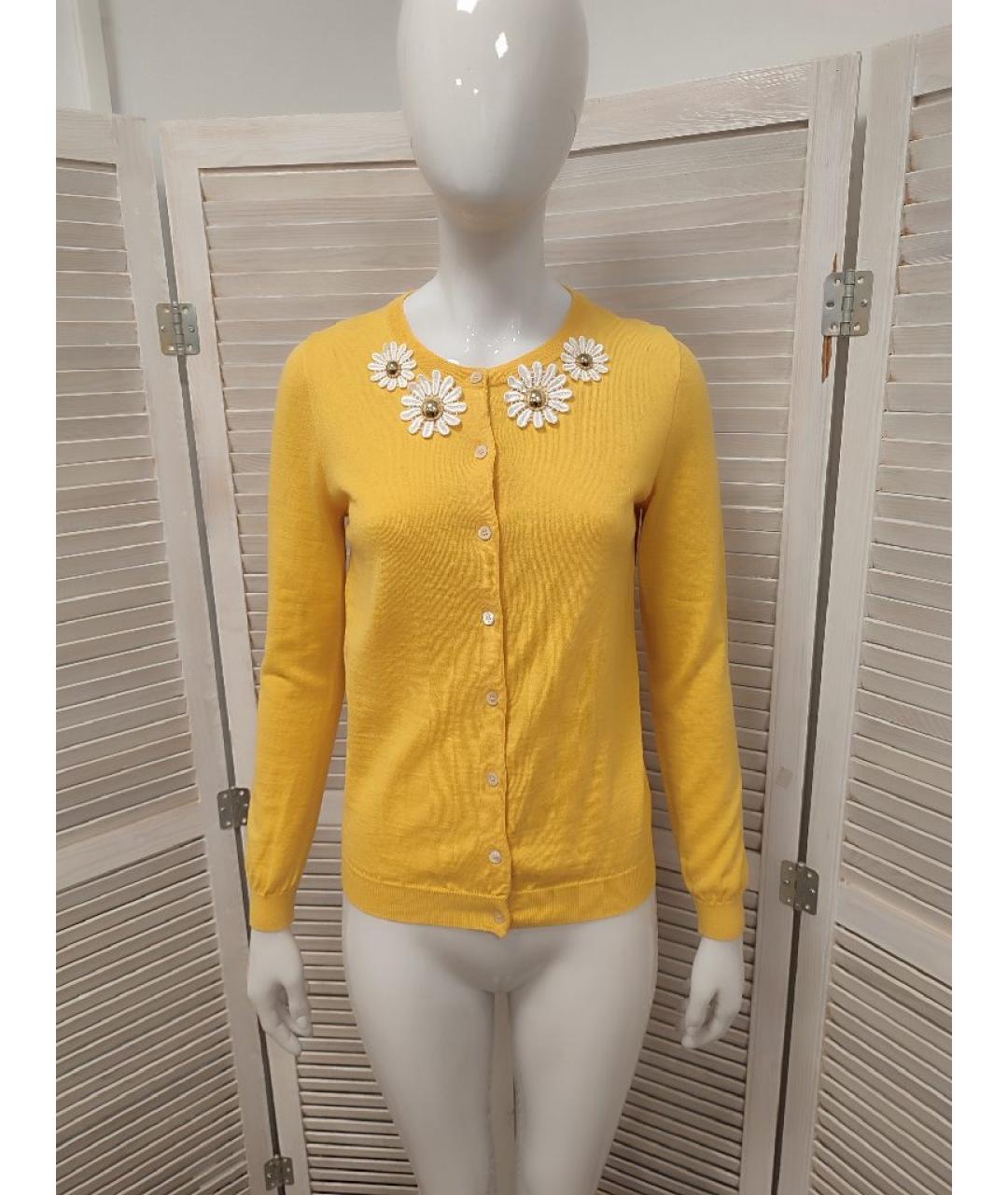 MOSCHINO Желтый шерстяной кардиган, фото 10