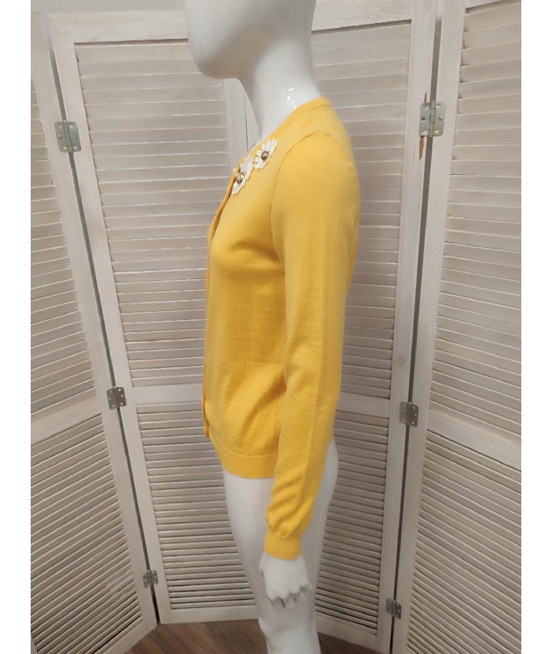 MOSCHINO Желтый шерстяной кардиган, фото 4