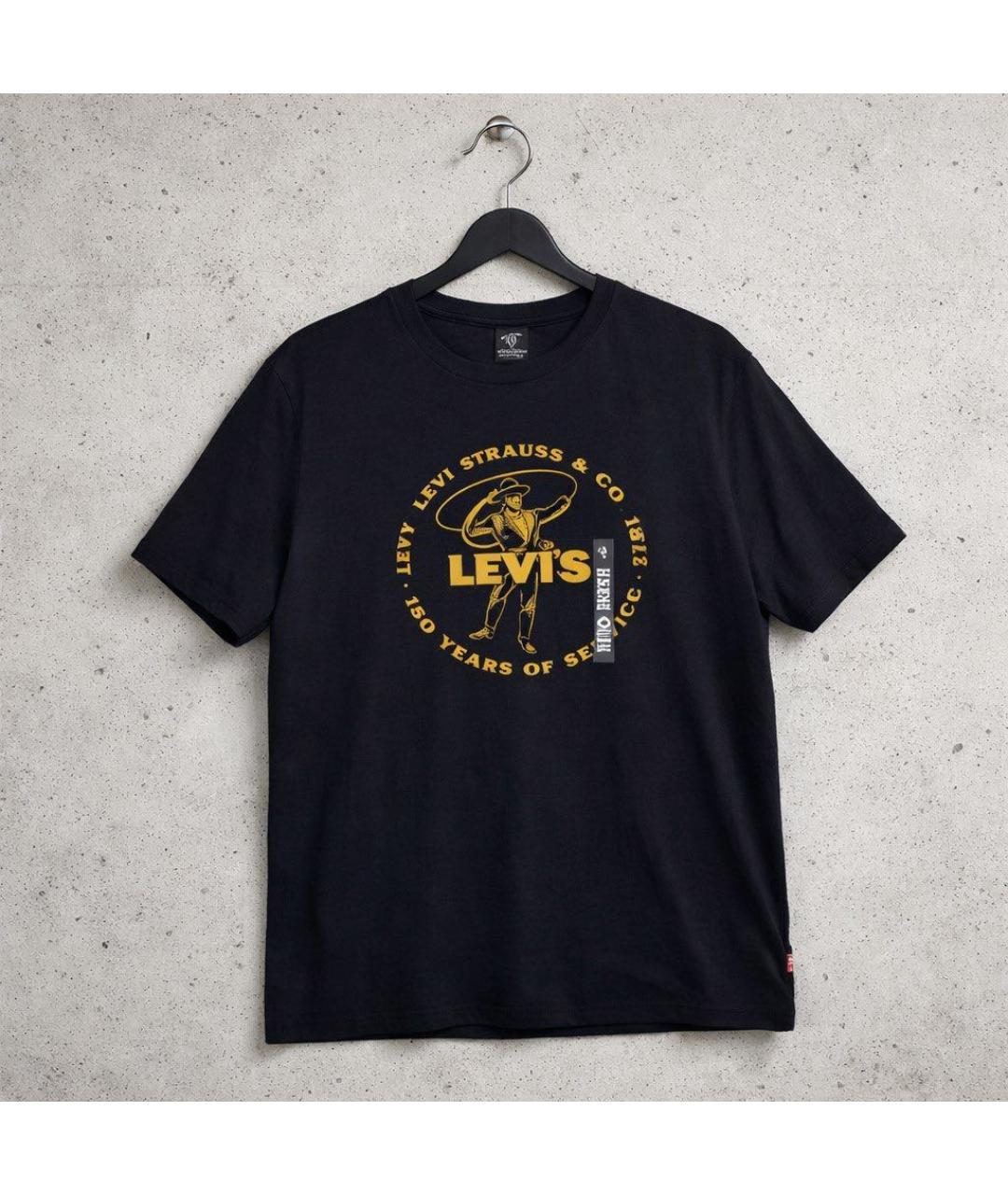 LEVI'S Антрацитовая хлопковая футболка, фото 8