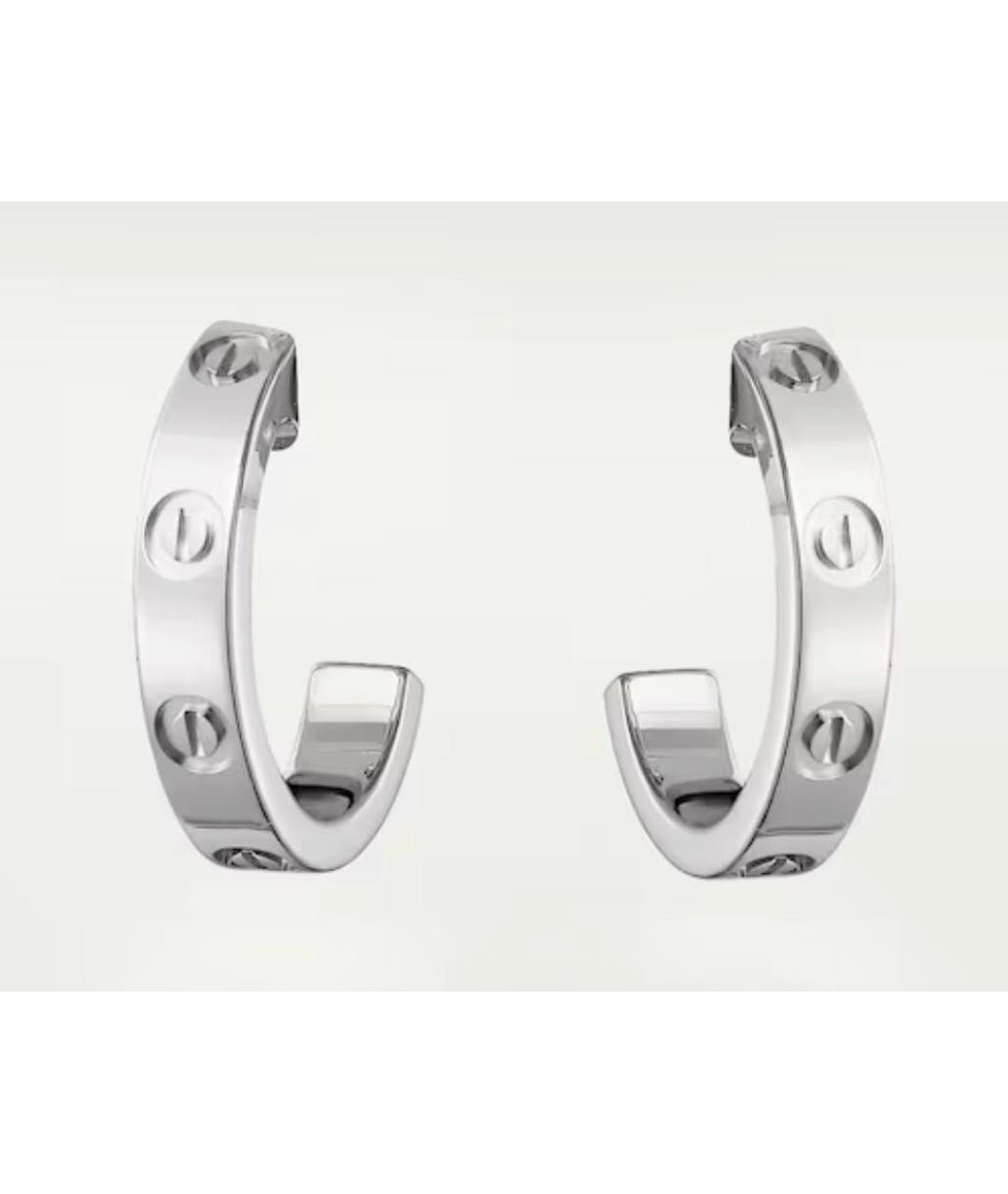 CARTIER Серебряные серьги из белого золота, фото 7