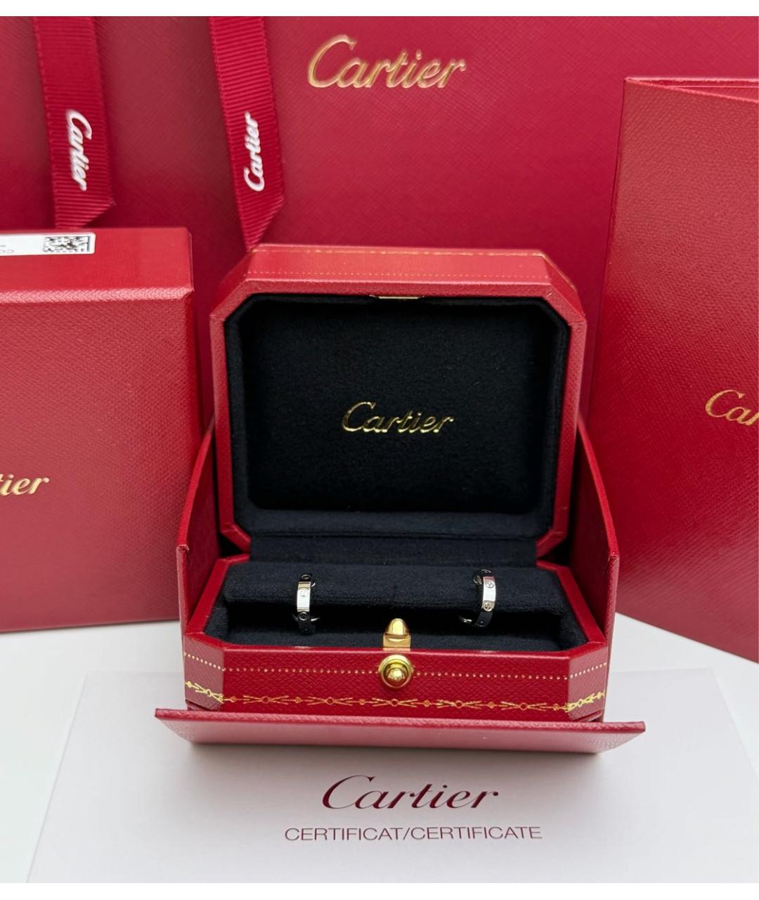 CARTIER Серебряные серьги из белого золота, фото 4