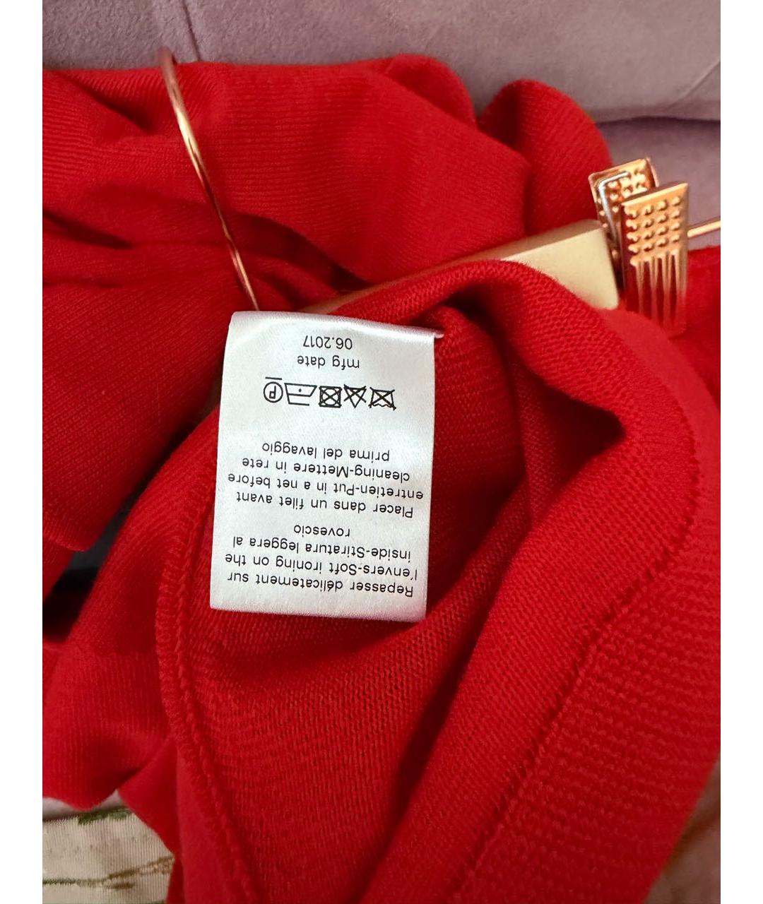 LANVIN Красная шерстяная юбка миди, фото 3