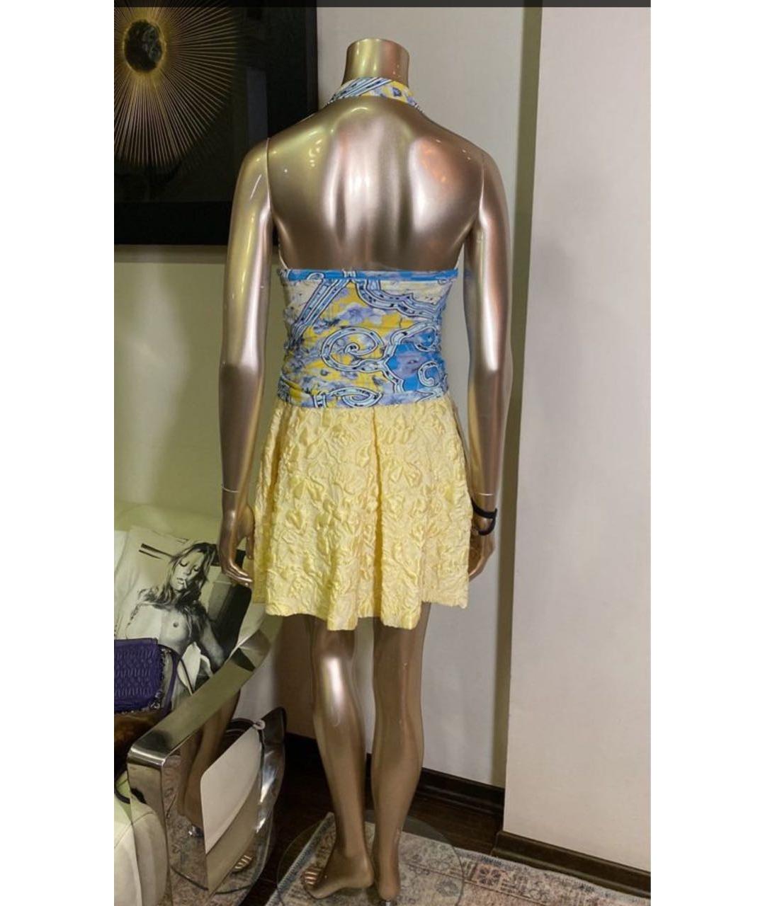 ROBERTO CAVALLI Голубая полиамидовая майка, фото 8