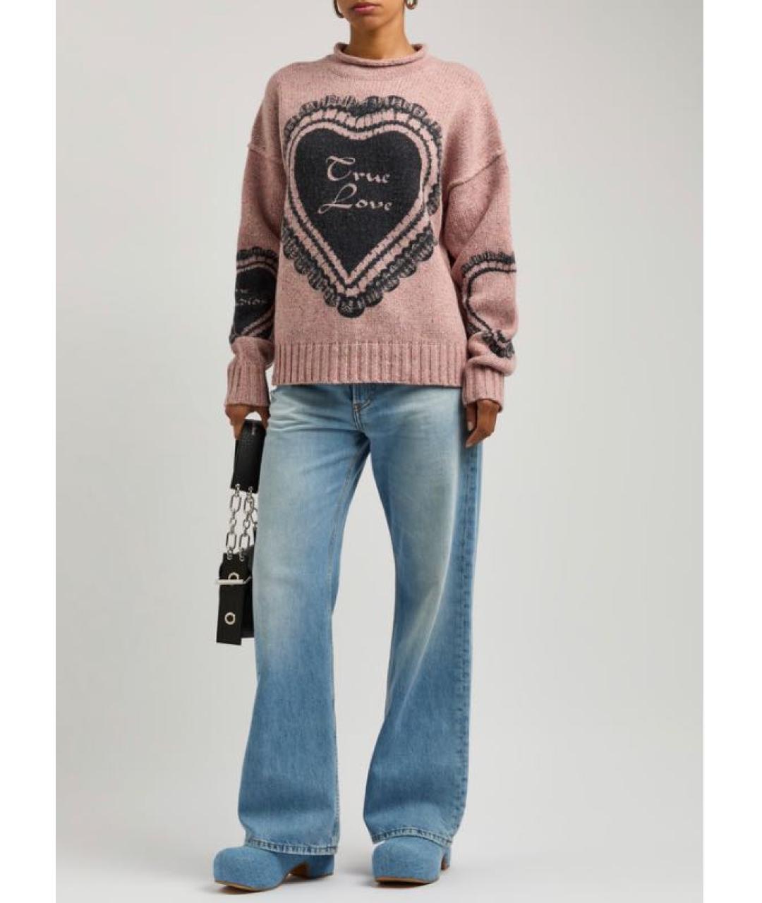 ACNE STUDIOS Розовый шерстяной джемпер / свитер, фото 2