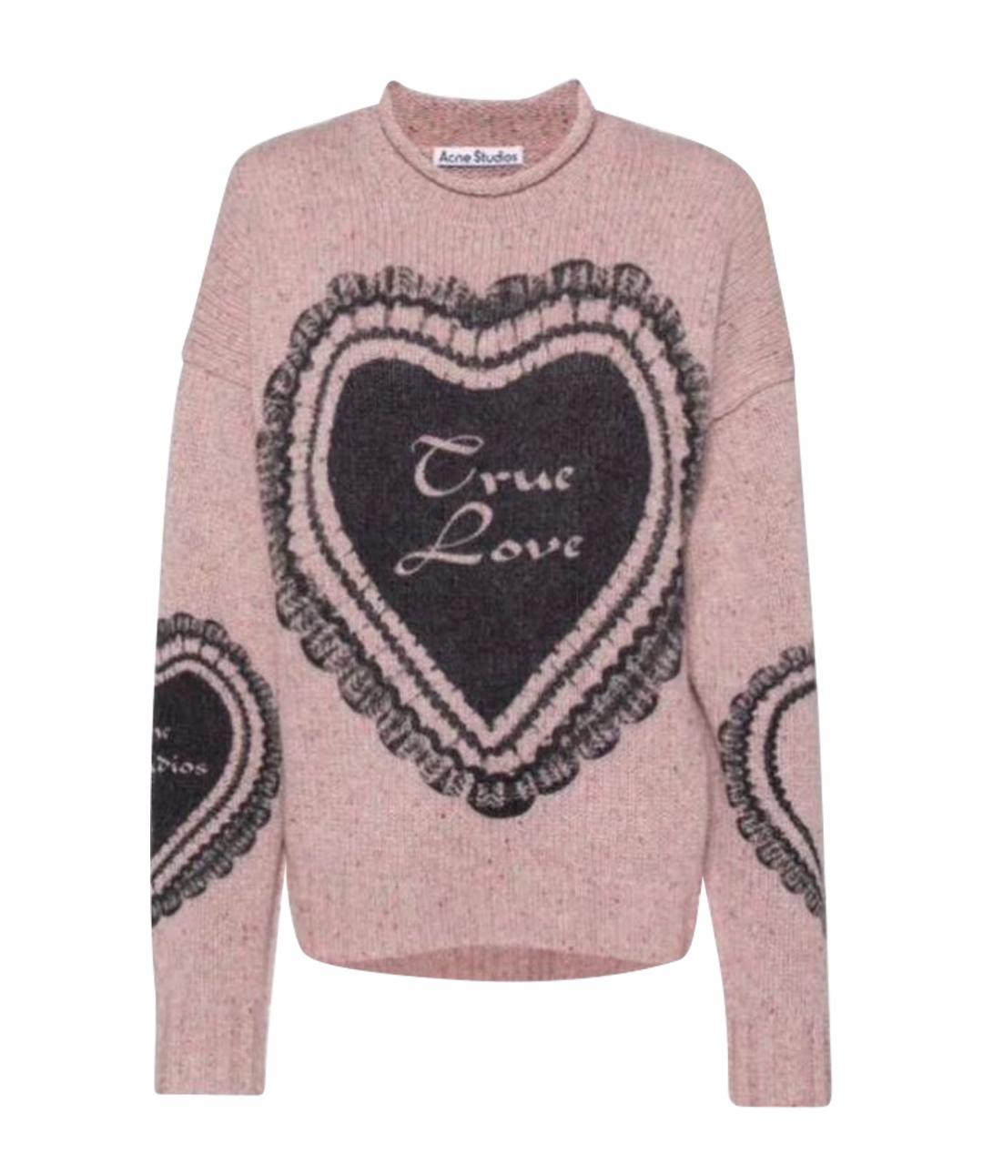 ACNE STUDIOS Розовый шерстяной джемпер / свитер, фото 1