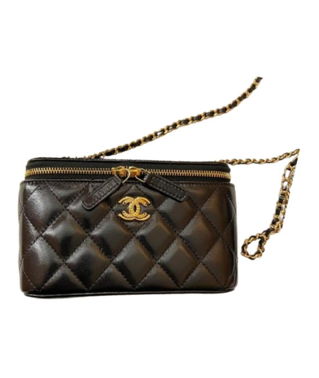 CHANEL Черная кожаная сумка через плечо, фото 1