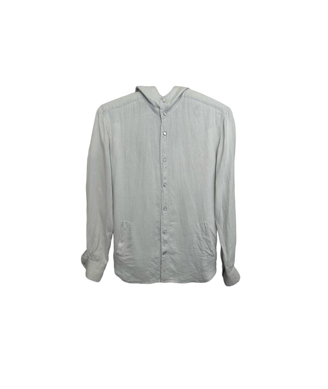 KITON Серая хлопковая кэжуал рубашка, фото 4