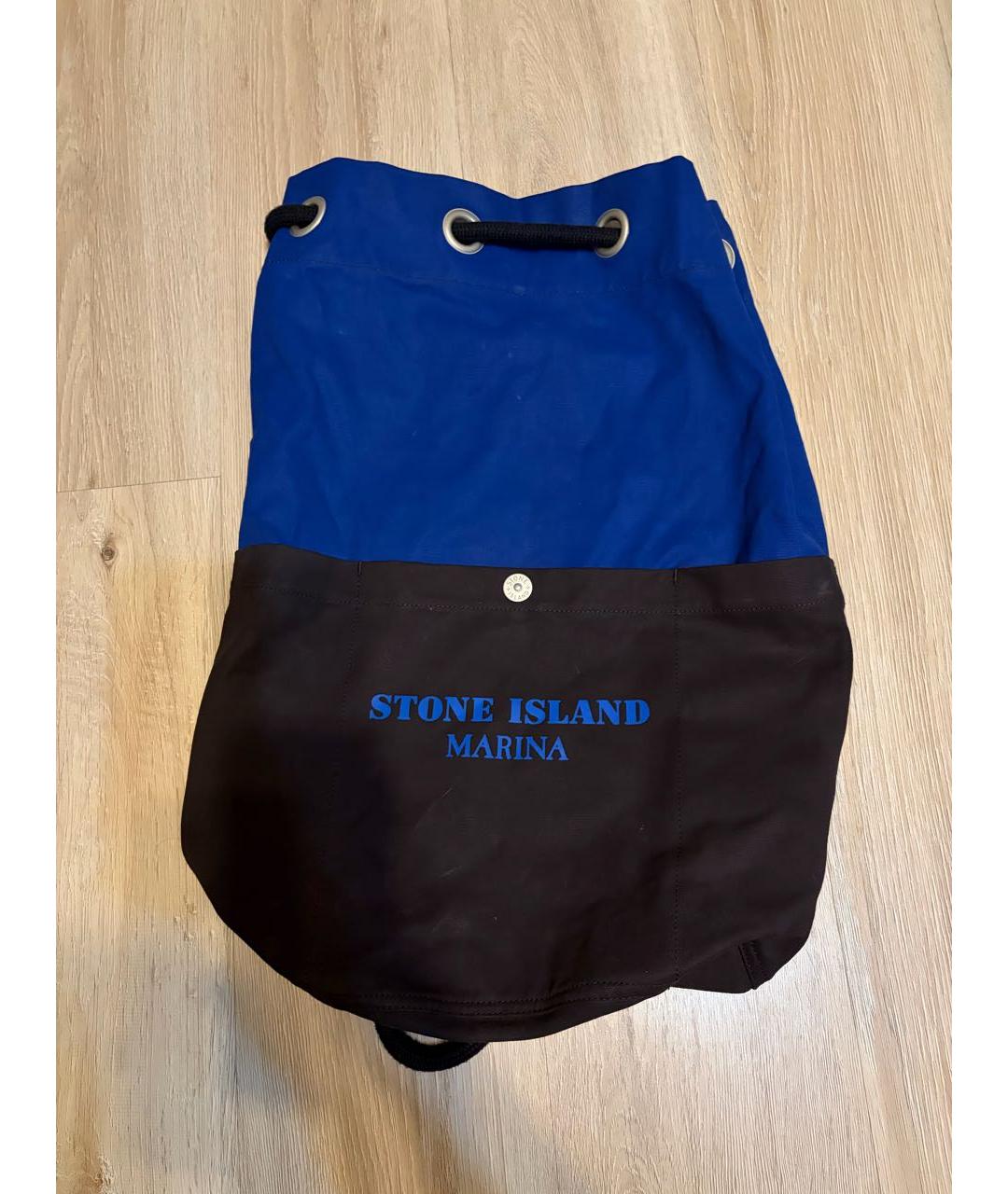 STONE ISLAND Синий деним рюкзак, фото 6