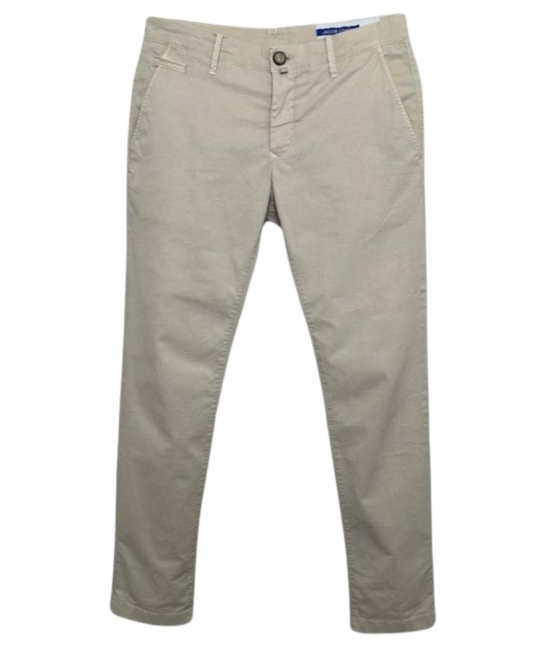 JACOB COHEN Бежевые хлопковые повседневные брюки, фото 1