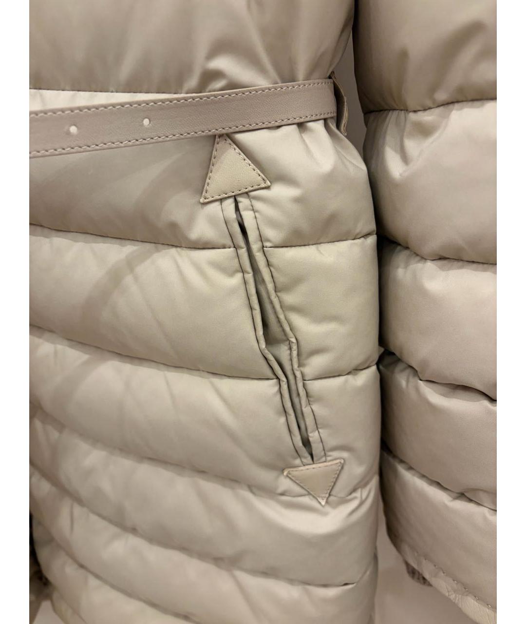 LORO PIANA Бежевый полиэстеровый пуховик, фото 4