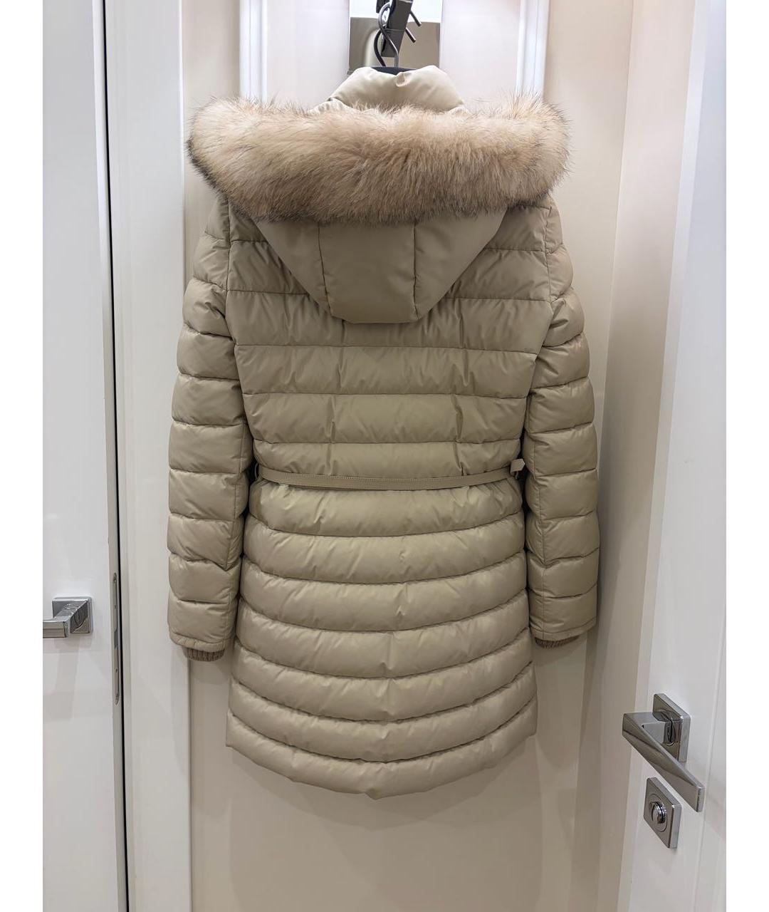 LORO PIANA Бежевый полиэстеровый пуховик, фото 3