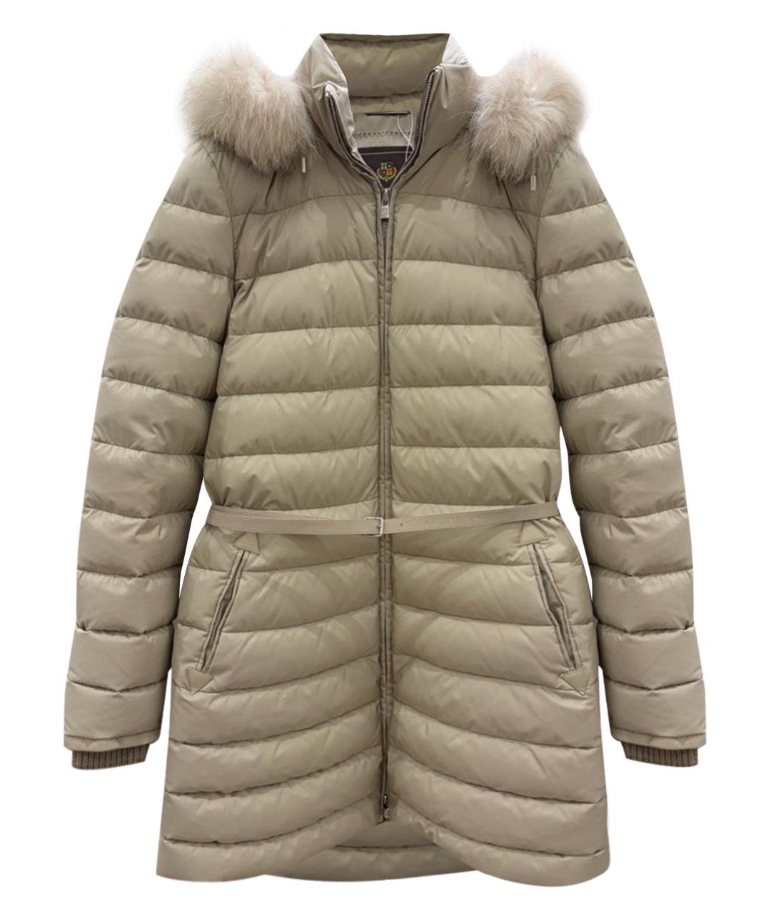 LORO PIANA Бежевый полиэстеровый пуховик, фото 1