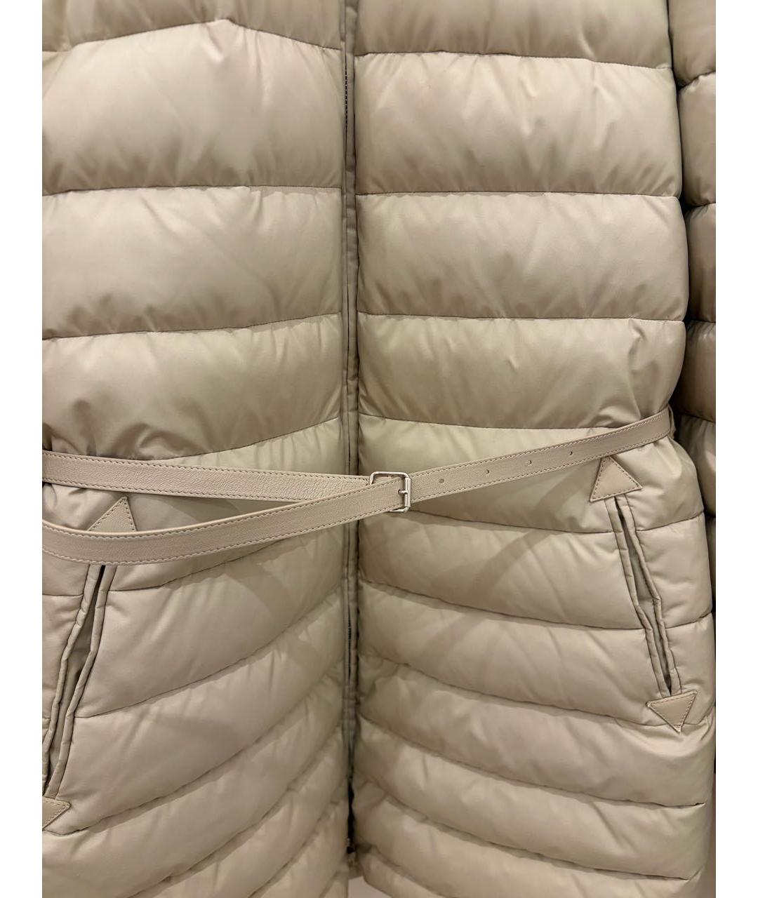 LORO PIANA Бежевый полиэстеровый пуховик, фото 5