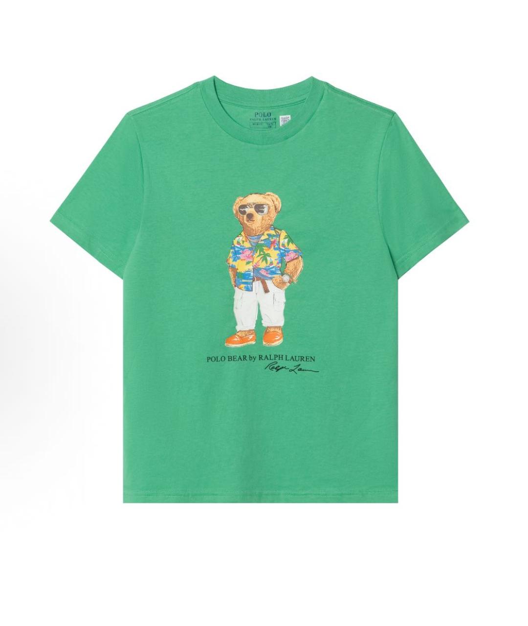 POLO RALPH LAUREN Зеленая хлопковая детская футболка, фото 7