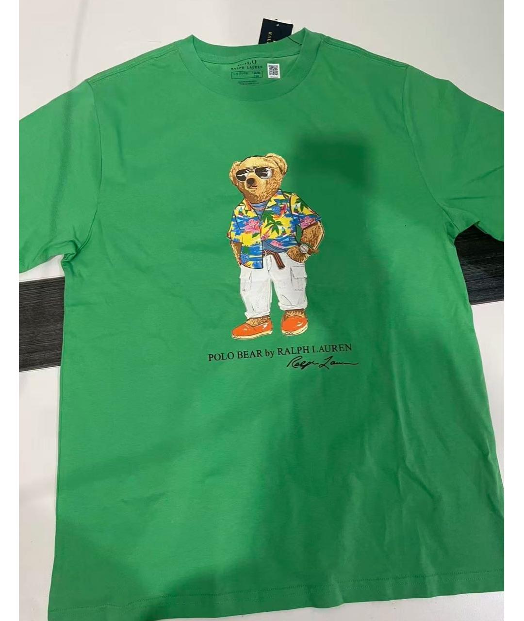 POLO RALPH LAUREN Зеленая хлопковая детская футболка, фото 5