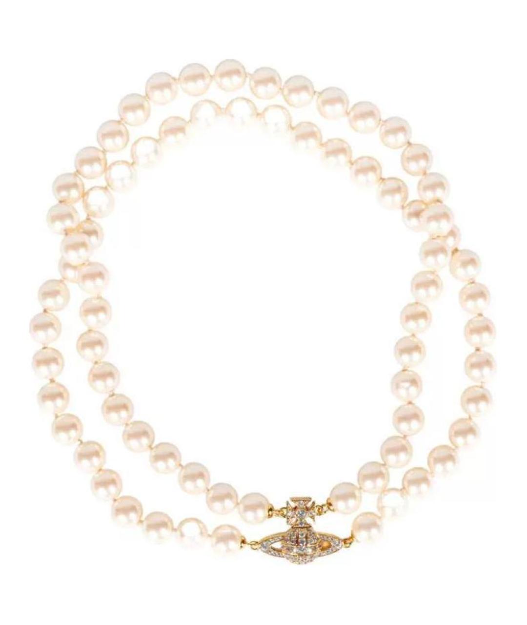 VIVIENNE WESTWOOD Белое латунное колье, фото 1