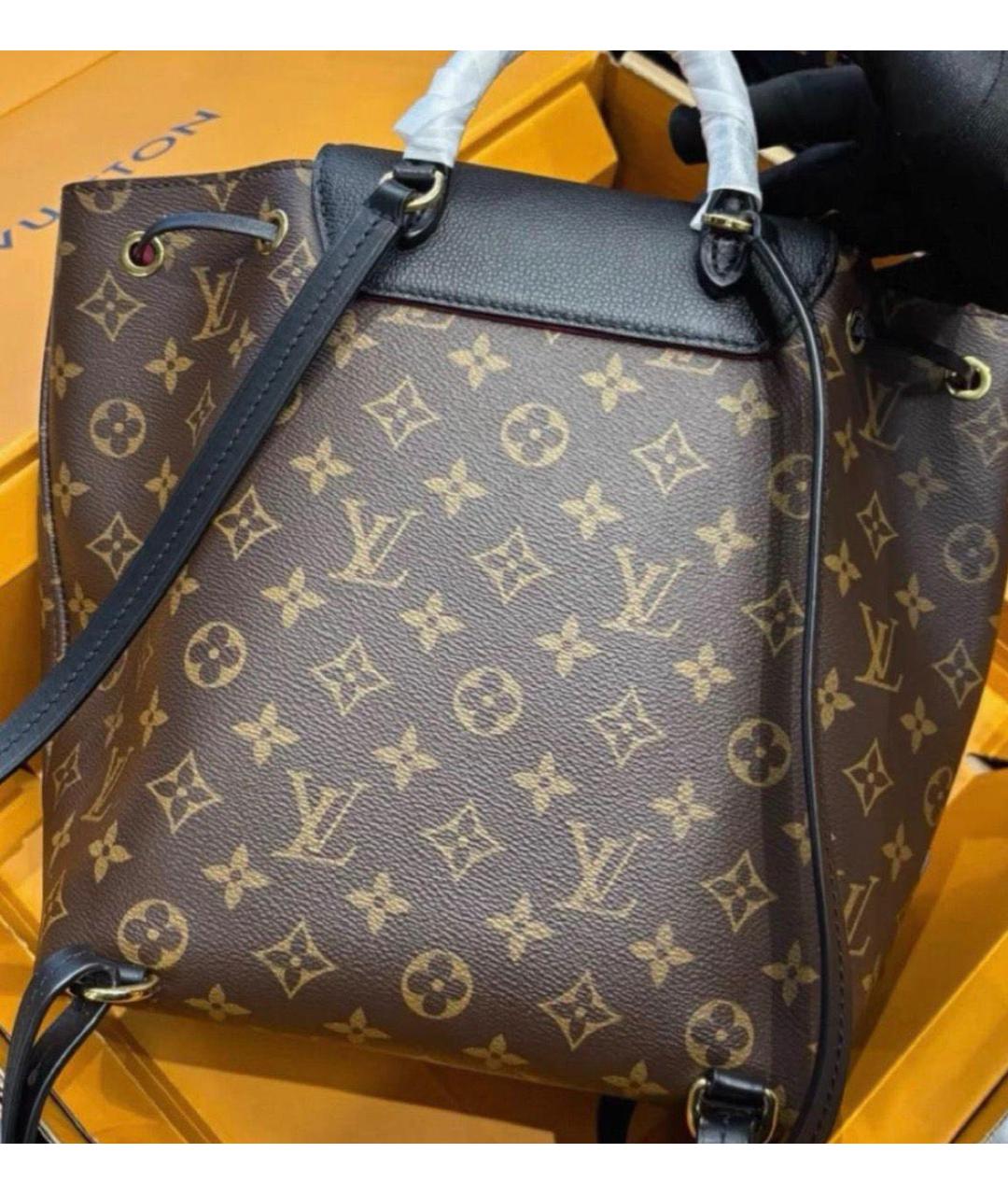 LOUIS VUITTON Коричневый кожаный рюкзак, фото 4