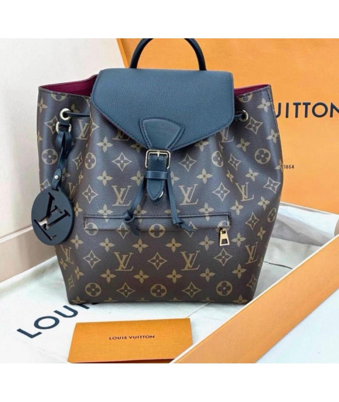 LOUIS VUITTON Коричневый кожаный рюкзак, фото 2