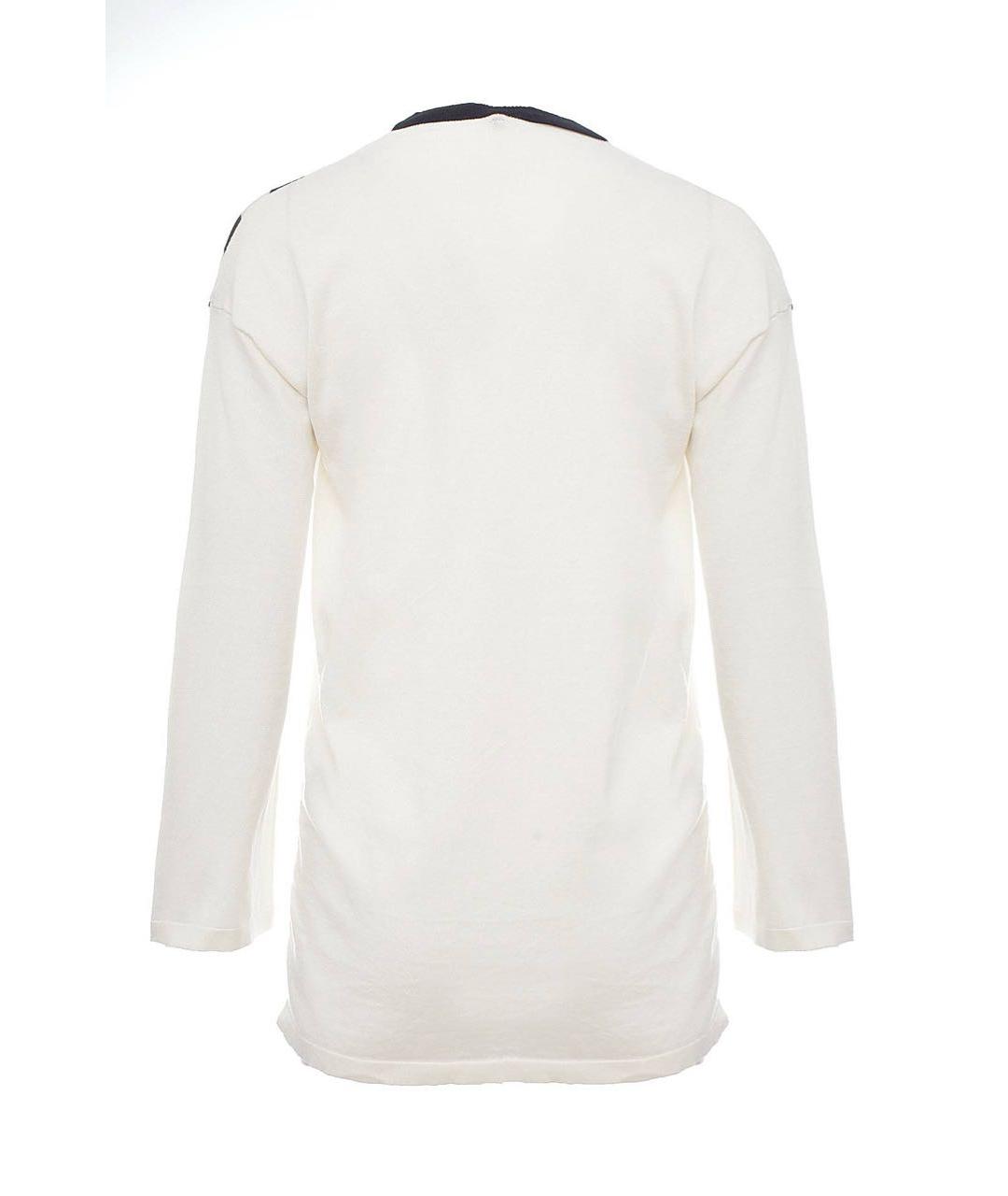 LIVIANA CONTI Белый хлопковый джемпер / свитер, фото 2