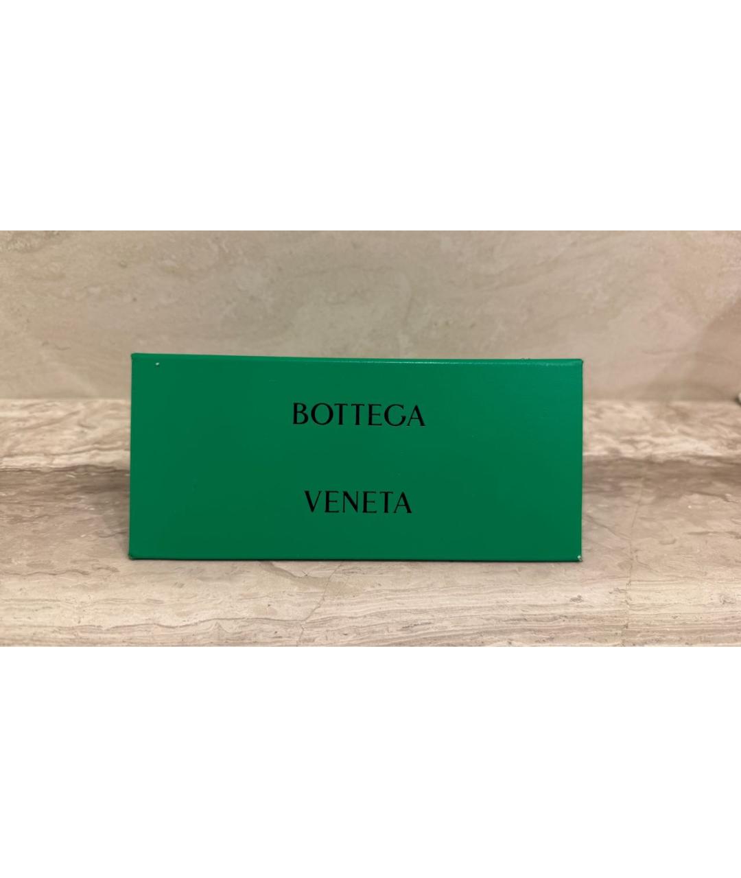 BOTTEGA VENETA Золотые металлические солнцезащитные очки, фото 4