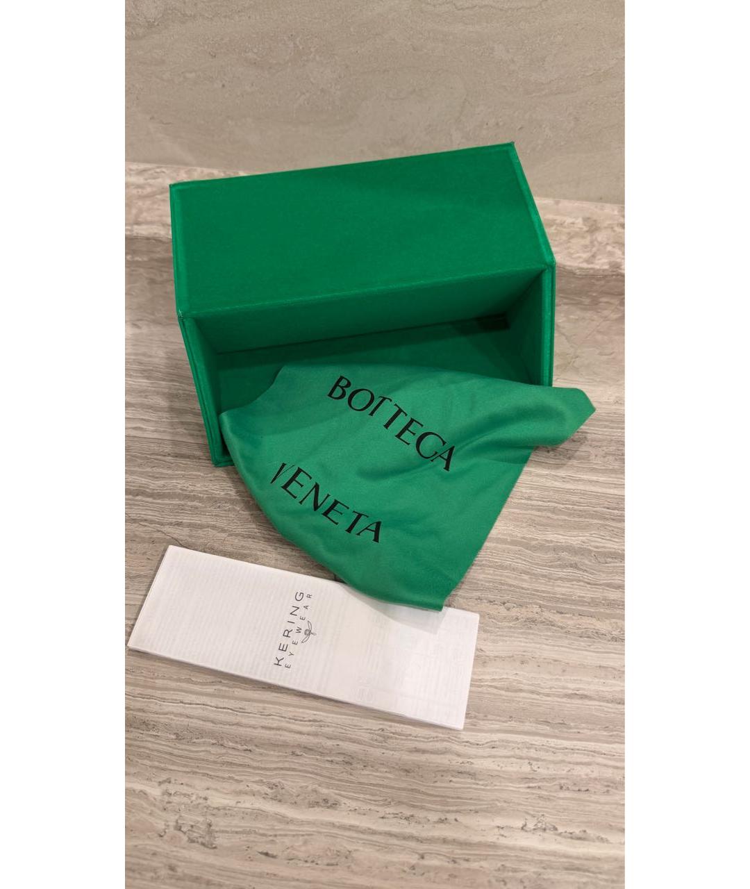 BOTTEGA VENETA Золотые металлические солнцезащитные очки, фото 6