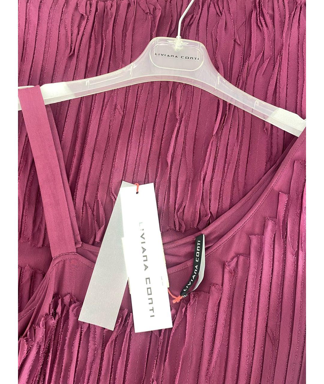 LIVIANA CONTI Розовое вискозное платье, фото 3