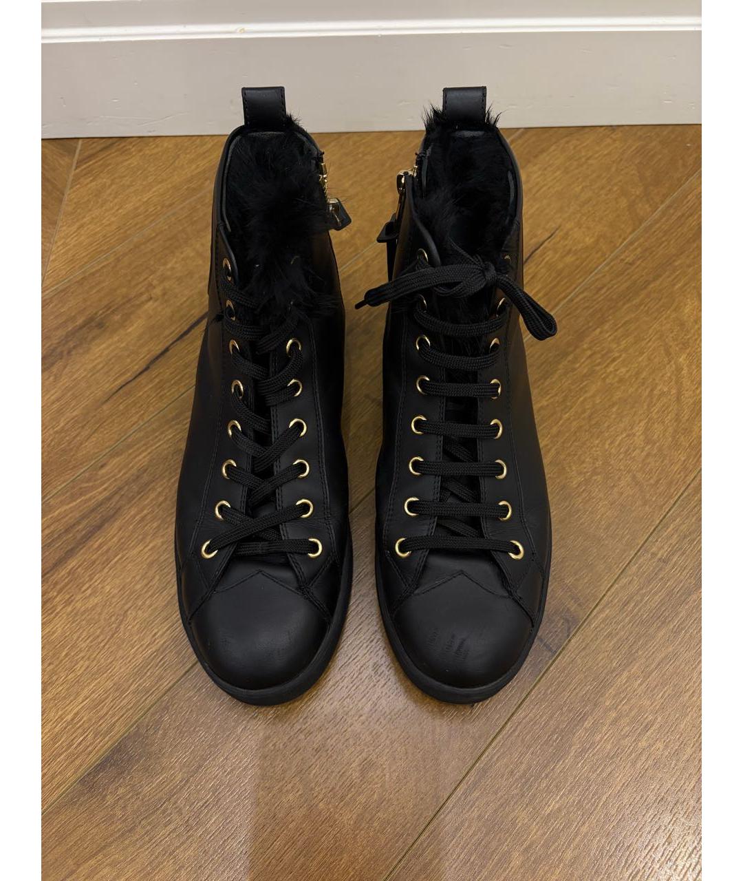 LOUIS VUITTON Черные кожаные ботинки, фото 2