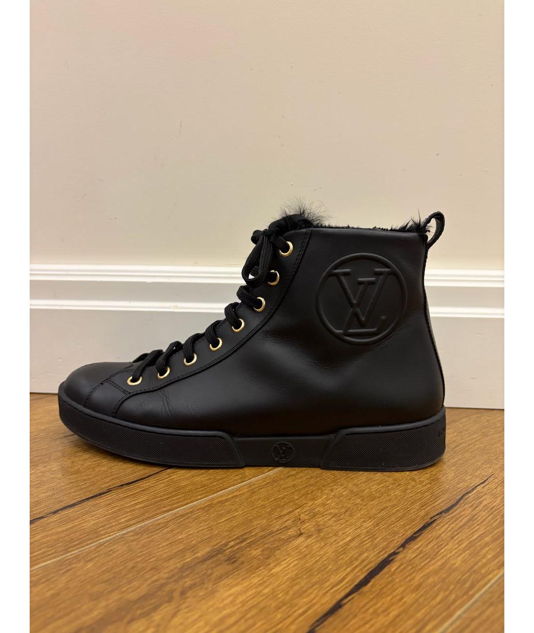 LOUIS VUITTON Черные кожаные ботинки, фото 9