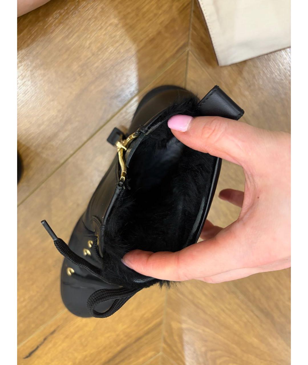 LOUIS VUITTON Черные кожаные ботинки, фото 6