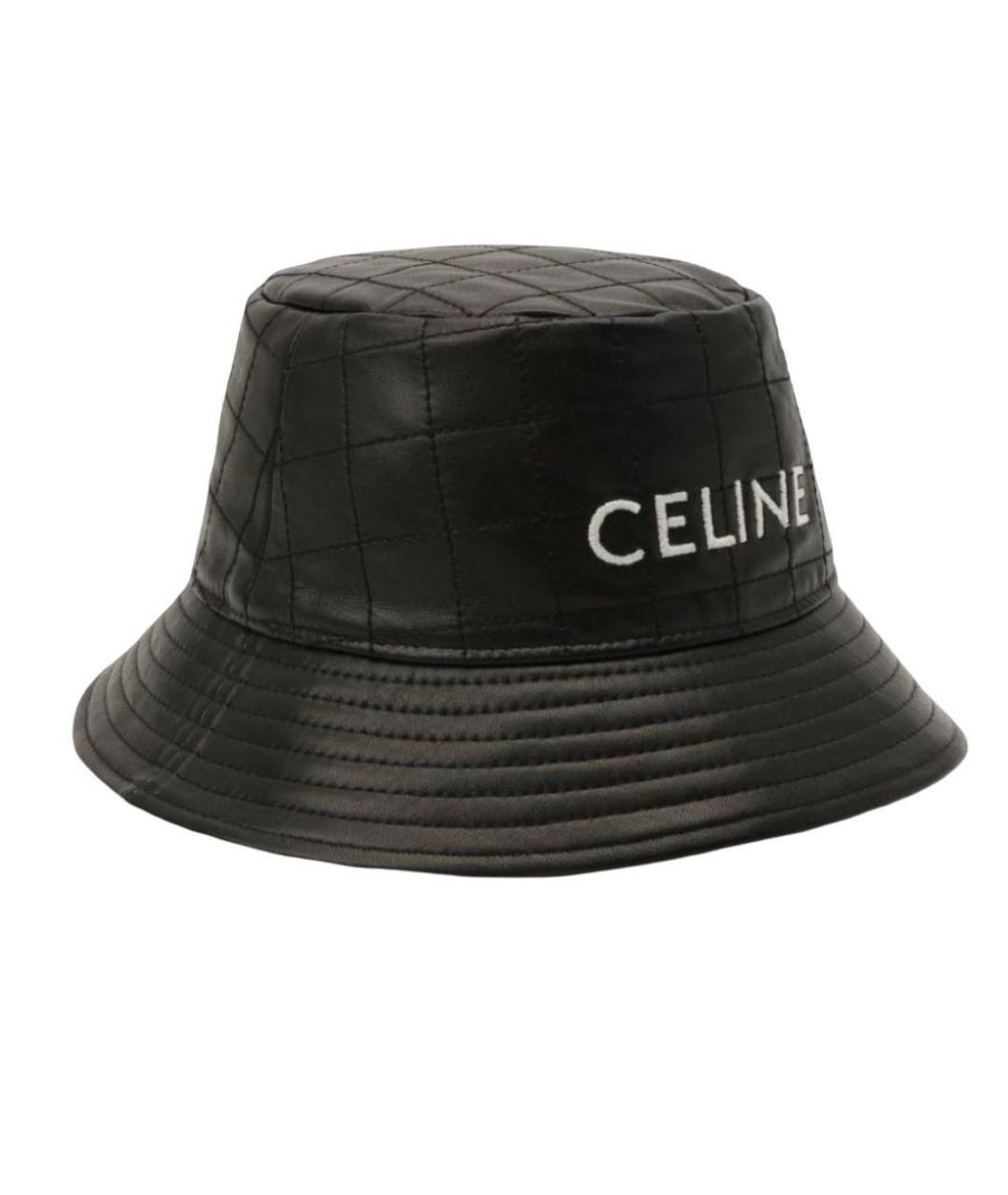 CELINE Черная кожаная кепка/бейсболка, фото 8