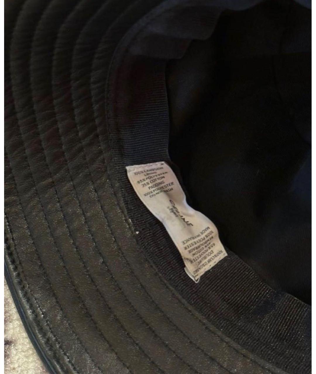 CELINE Черная кожаная панама, фото 5