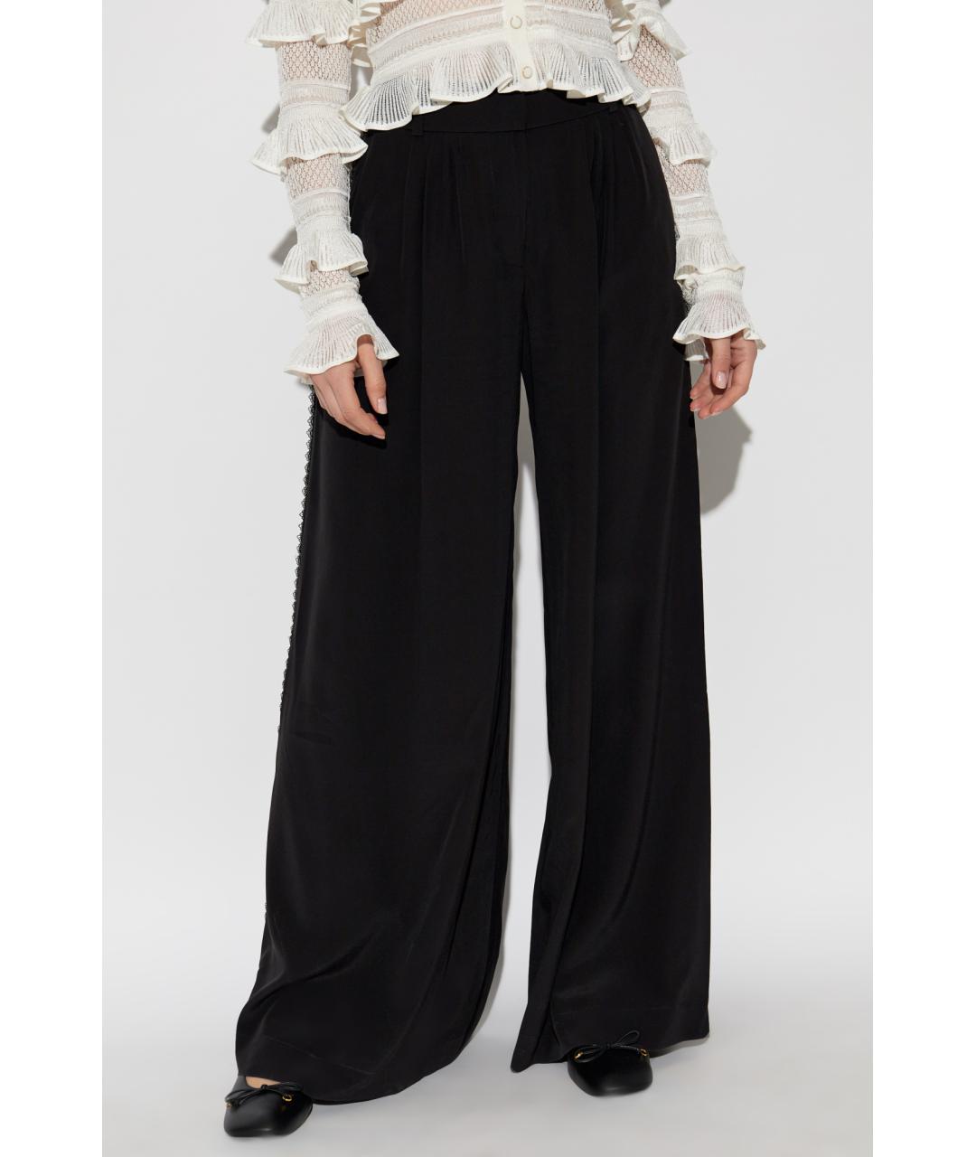 ZIMMERMANN Черные вискозные брюки широкие, фото 3