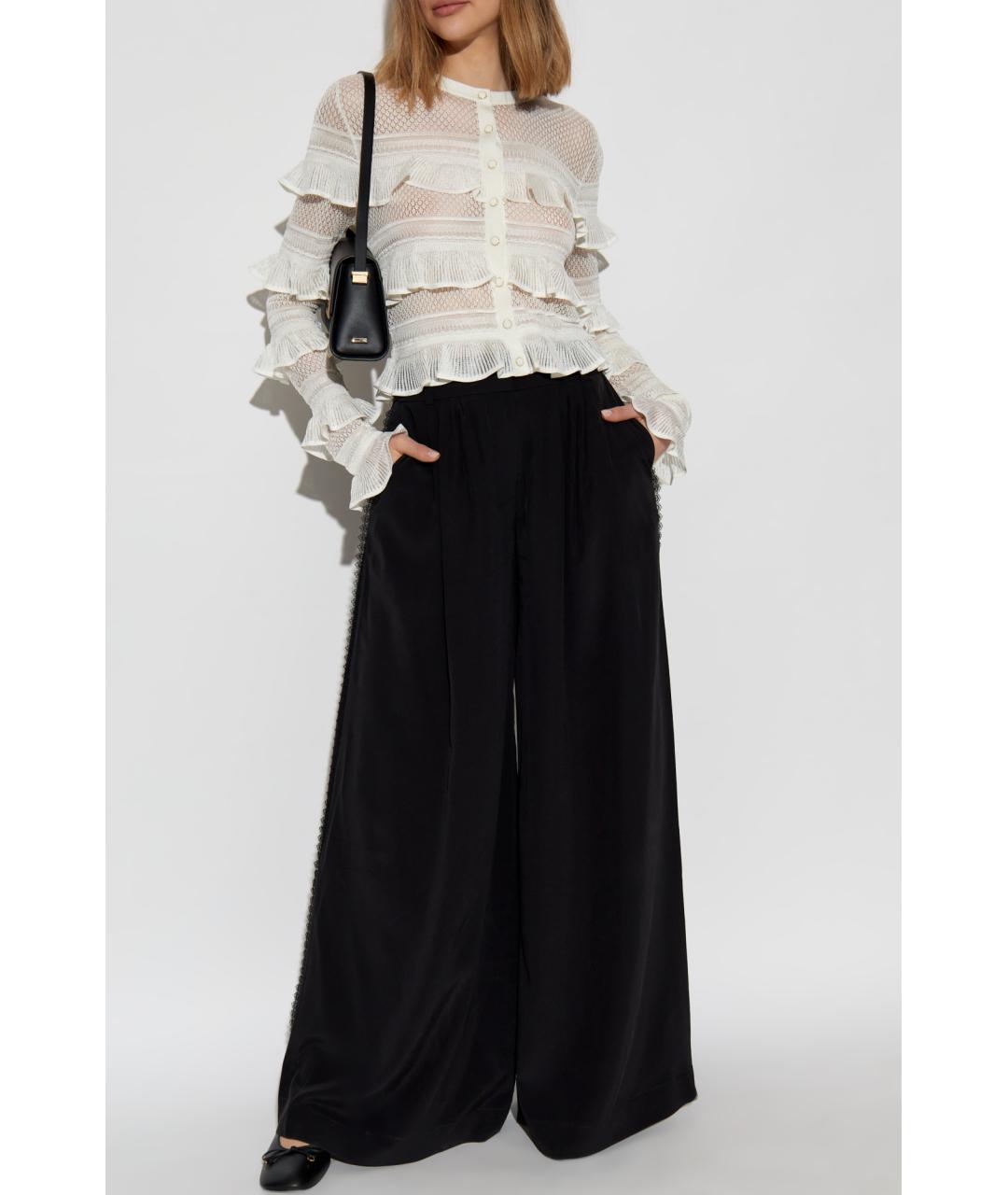 ZIMMERMANN Черные вискозные брюки широкие, фото 2