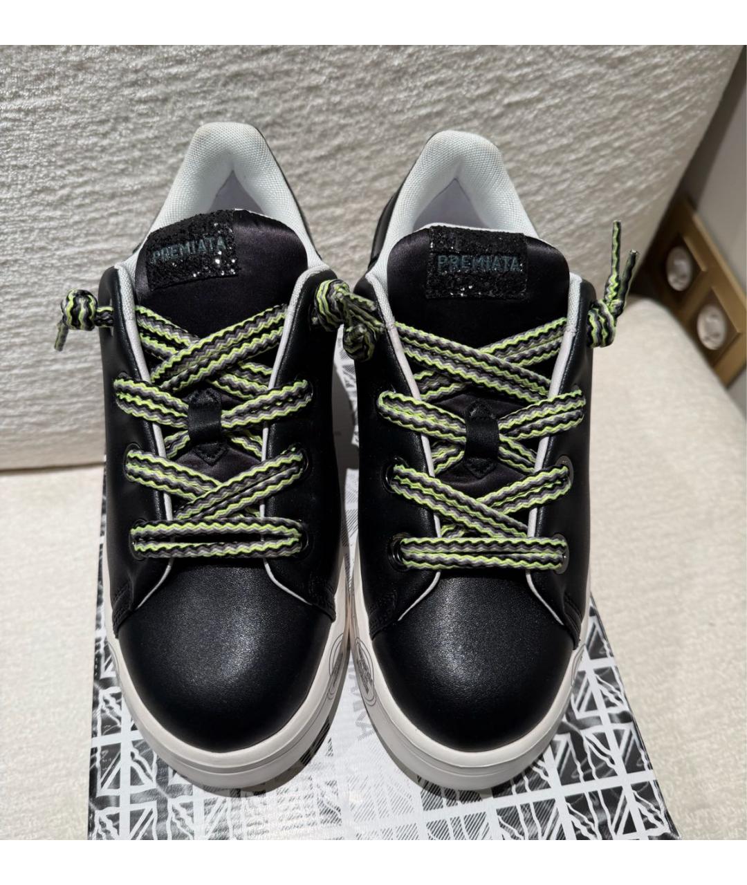 PREMIATA Черные кожаные кеды, фото 2