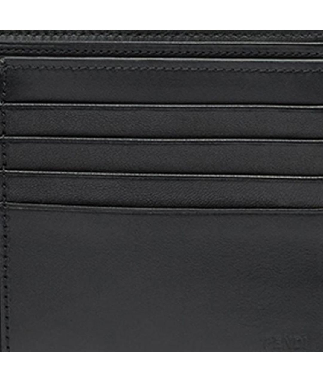 FENDI Черный кожаный кошелек, фото 5