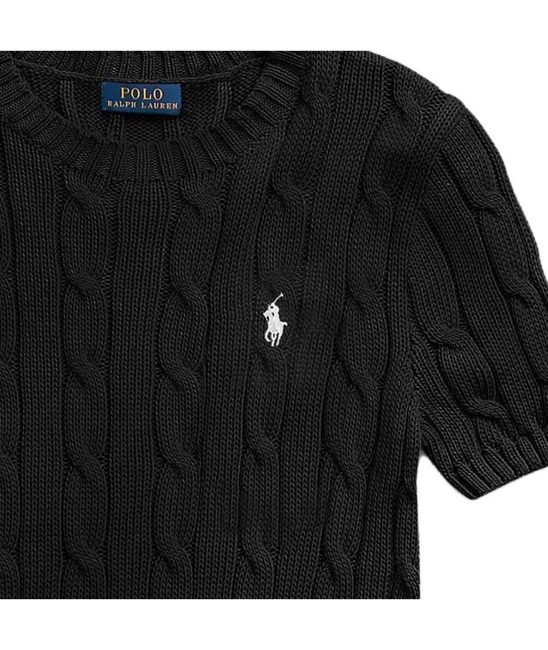POLO RALPH LAUREN Черный хлопковый джемпер / свитер, фото 6