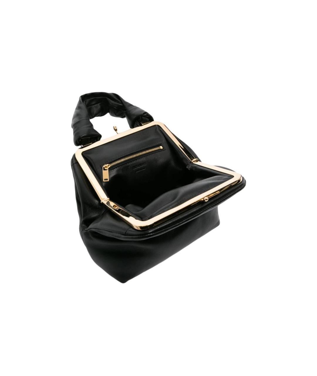 JIL SANDER Черная кожаная сумка тоут, фото 4