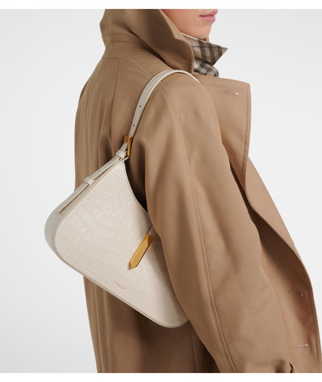 DEMELLIER Белая кожаная сумка с короткими ручками, фото 2