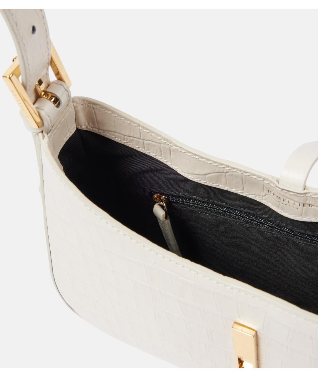 DEMELLIER Белая кожаная сумка с короткими ручками, фото 5